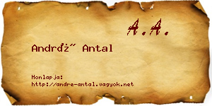 André Antal névjegykártya
