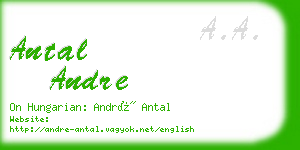 antal andre business card